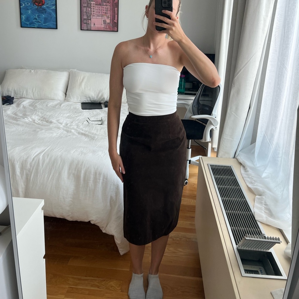 Brown Suede Skirt